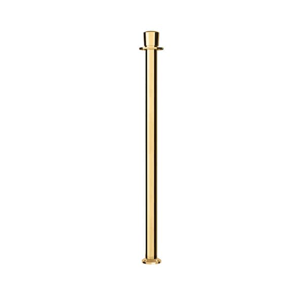 Montour Line Stanchion Post and Rope Fixed Base Pol.Brass Post Crown Top - SP400F-CN-PB