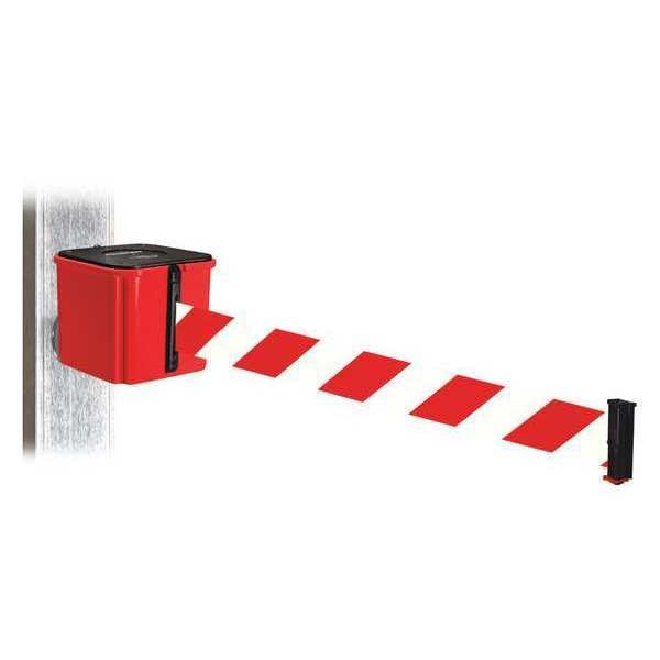 Retracta-Belt Belt Barrier, Red/White Striped Belt, Red - WH412RD15-RWD-MM