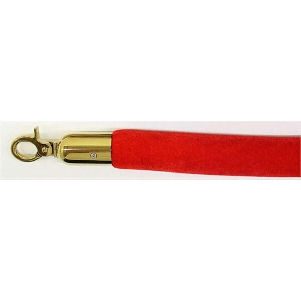Captain Cold 96 in. Velour Rope with Gold Closable Hook - Red - CA2677502