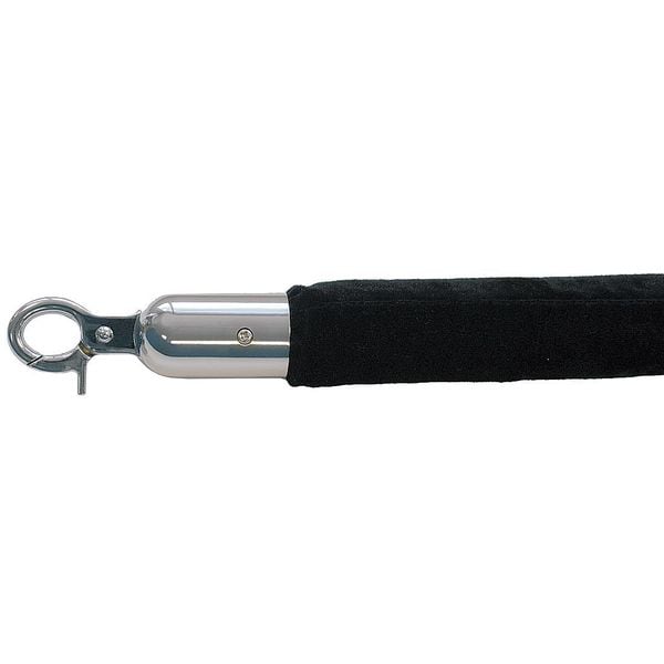 Queueway Barrier Rope, Velour, 8 ft L - QWAYROPE-33-8-1P