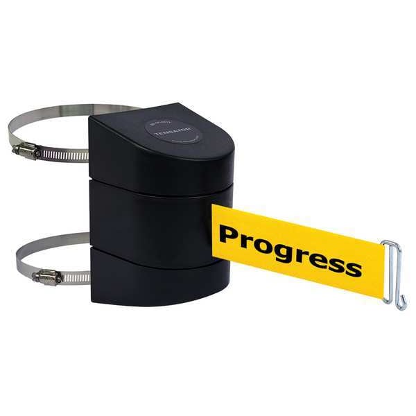 Tensabarrier Belt Barrier, Black, Belt Color Yellow - 897-15-C-33-NO-YCX-A