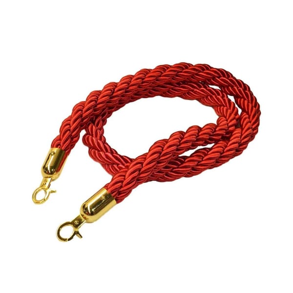 Pittman Gold Rope Post, Set of 2, Braided 5' Red Rope - 741597