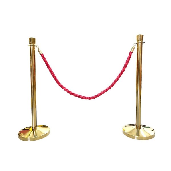 Pittman Gold Rope Post, Set of 2, Braided 5' Red Rope - 741597