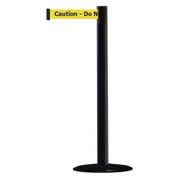 Tensabarrier Barrier Post with Belt, 7 1/2 ft Length, 38 in Post Height, Caution Do Not Enter - 875-33-STD-NO-YAX-C