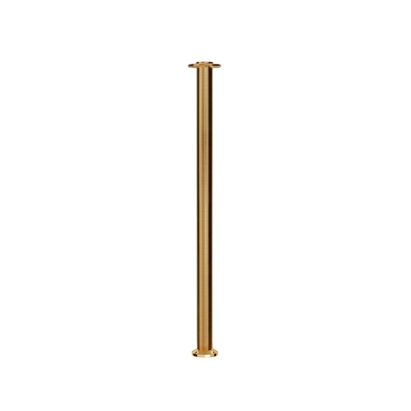 Montour Line Stanchion Post and Rope Fixed Base Sat.Brass Post Flat Top - SP400F-FL-SB