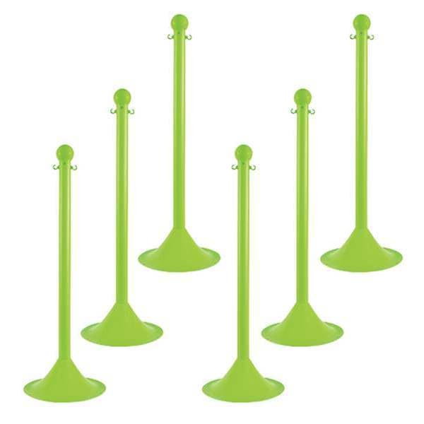Zoro Select Light Duty Stanchion, 41 In. H, PK6 - 91514-6