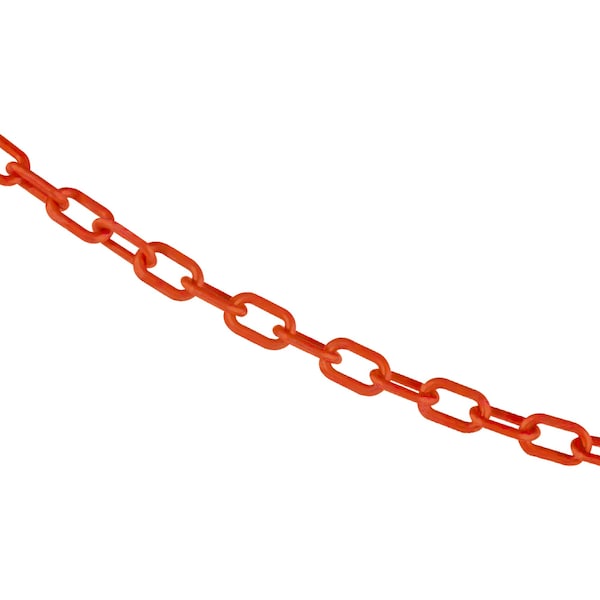 Mr. Chain 3/4" x 50' Traffic Orange Plastic Safety Chain - 00013-50