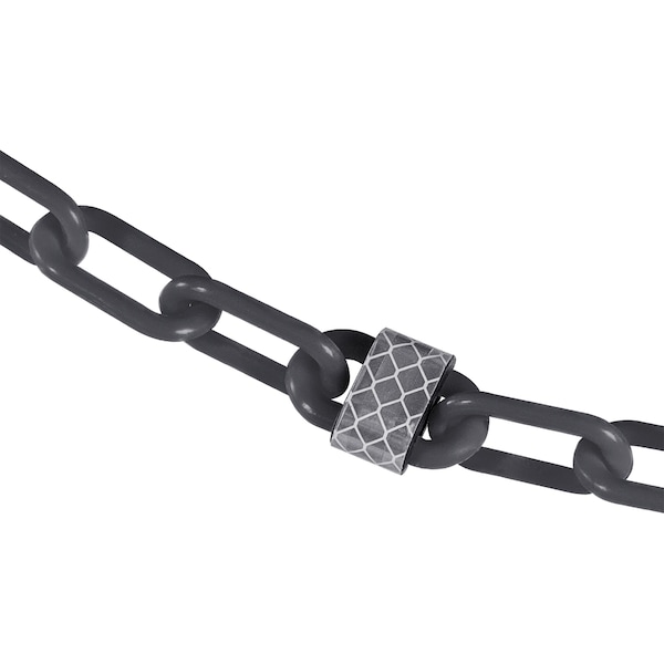 Mr. Chain 2" x 100' Slate Gray Reflective Plastic Safety Chain - 52057-100