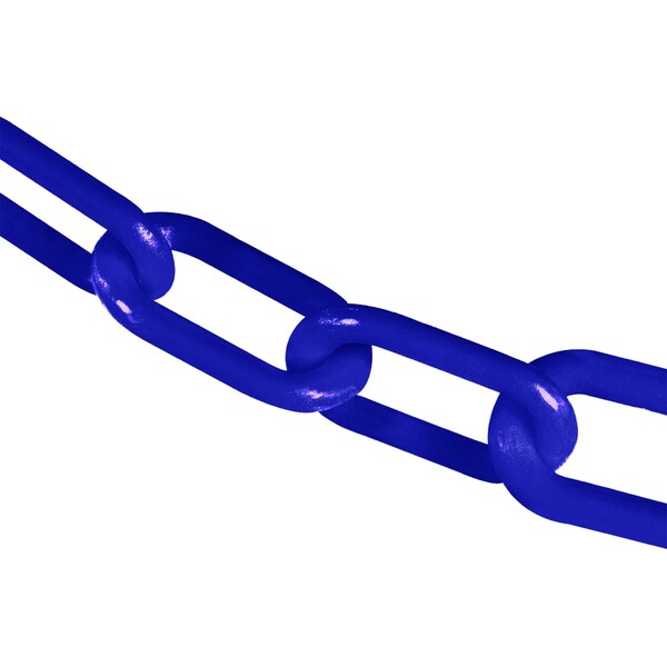 Mr. Chain 3" x 100' Traffic Blue Plastic Safety Chain - 80026-100