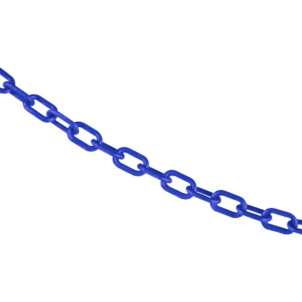 Mr. Chain 3/4" x 50' Blue Plastic Safety Chain - 00006-50