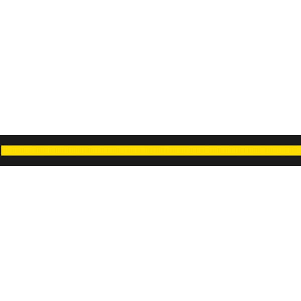 Queue Solutions SafetyPro 335, Yellow, 35' Black/Yellow Horizontal Stripe Belt - SPRO335Y-BYW350