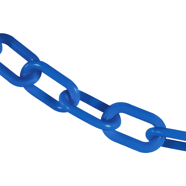 Mr. Chain 2" x 100' Sky Blue Heavy Duty Plastic Safety Chain - 51024-100