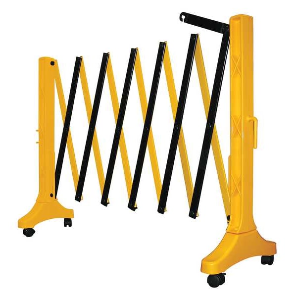 Zoro Select Expandable Barricade, Yellow, 132 in Length - 2956-00008