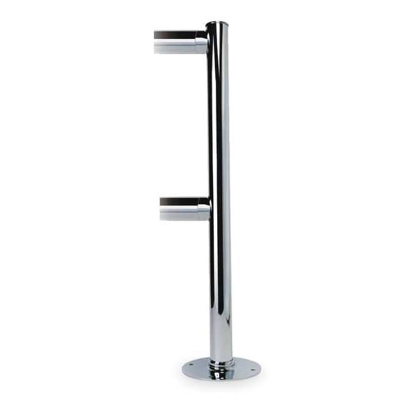 Tensabarrier Adapta-Rail, End Post, Satin Stainless - 2L5-36-END-3S