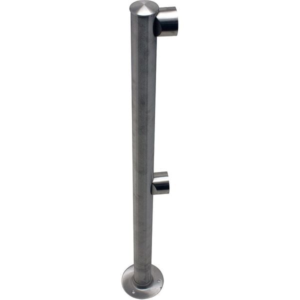 Tensabarrier Adapta-Rail, End Post, Satin Stainless - 2L5-36-END-3S