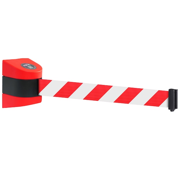 Queue Solutions WallPro 450, Red, 30' Red/White THIS LINE IS CLOSED Belt - WP450R-RWLC300