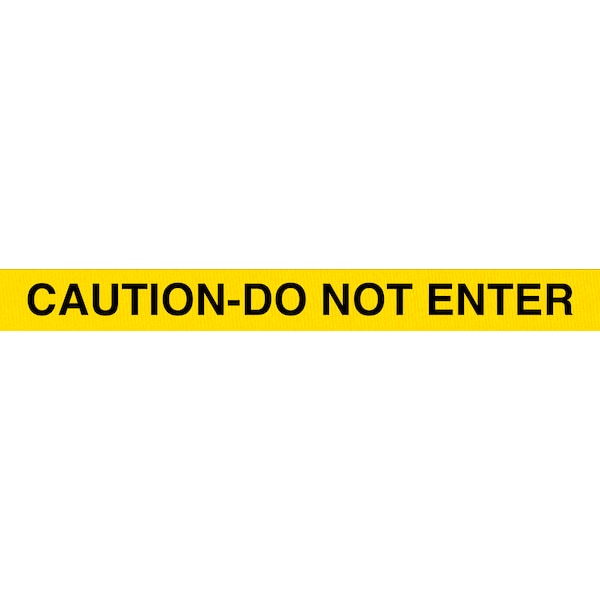Queue Solutions WeatherMaster 335, Black, 35' Yellow/Black CAUTION-DO NOT ENTER Belt - WMR335B-YBC350