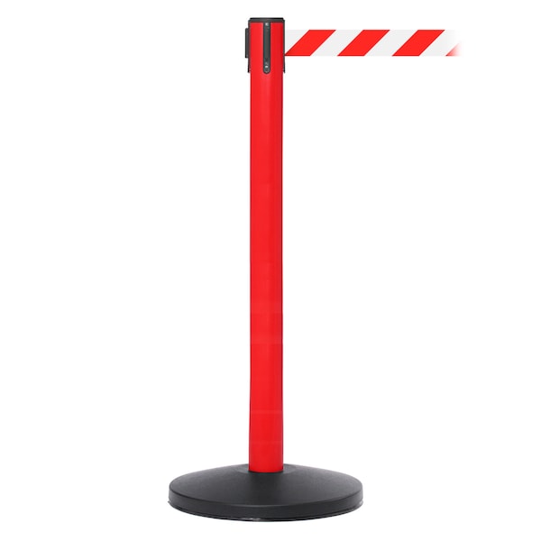 Queue Solutions SafetyMaster 450, Red, 13' Red/White THIS LINE IS CLOSED Belt - SM450R-RWLC130