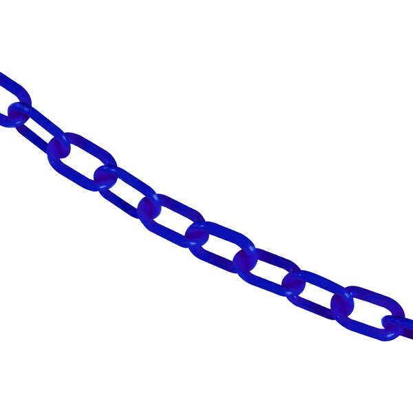Mr. Chain 1" x 100' Traffic Blue Plastic Safety Chain - 10026-100