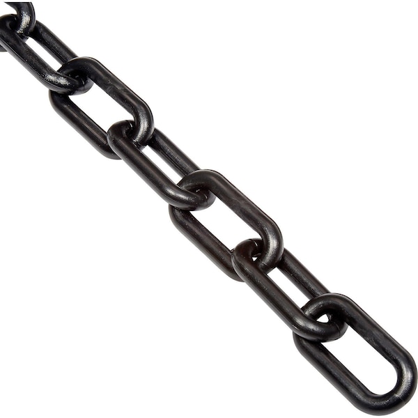 Global Industrial Plastic Chain Barrier, 1-1/2x50'L, Black - 954112BK
