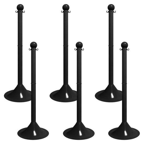 Mr. Chain White HD Stowable Stanchion, 6PK - 93601-4
