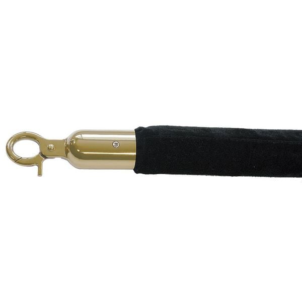 Queueway Barrier Rope, Velour, 8 ft L - QWAYROPE-33-8-2P