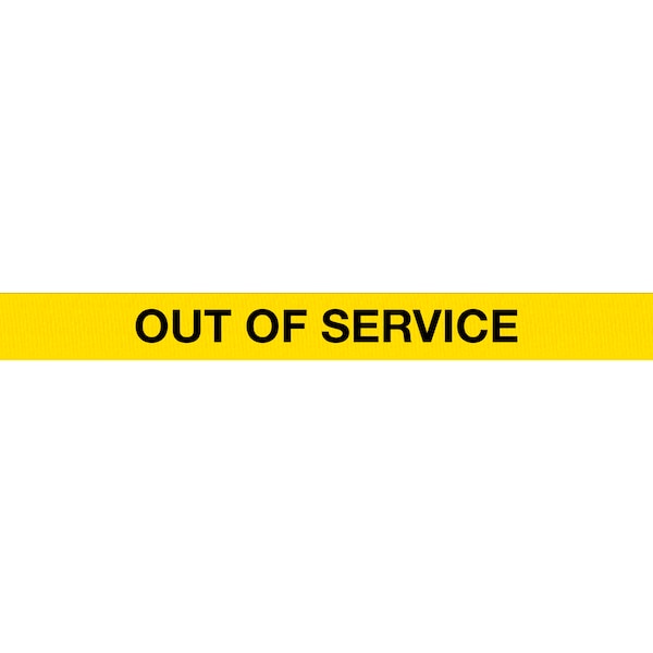 Queue Solutions WallMaster 400, Black, 15' Yellow/Black OUT OF ORDER Belt - WM400B-YBO150