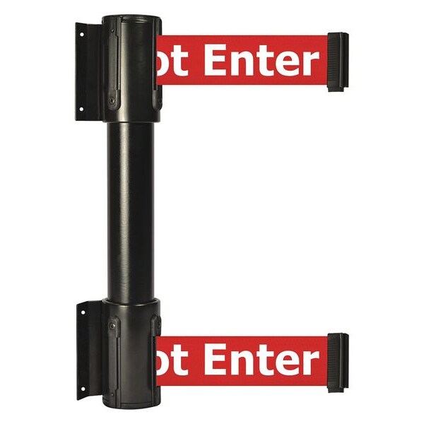 Tensabarrier Belt Barrier, Black, 7 1/2 ft Length, 16 1/2 in Post Height, Danger Do Not Enter - 896T2-33-STD-RIX-C