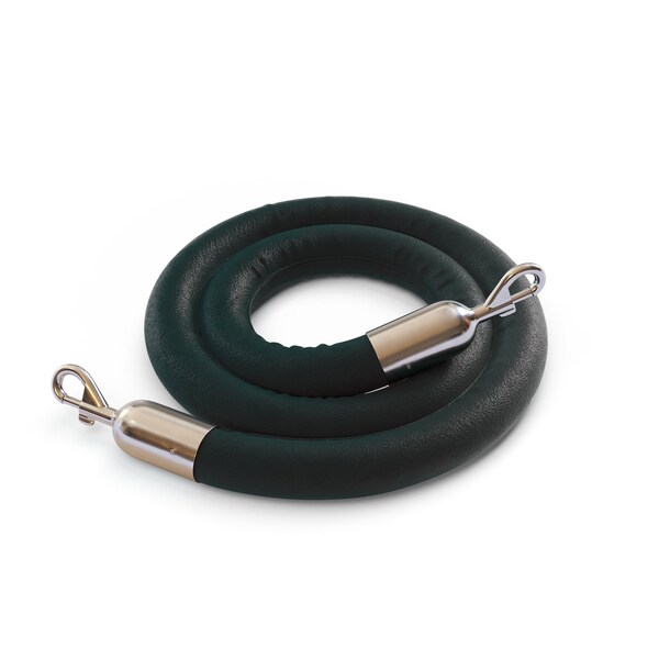 Montour Line Naugahyde Rope Green With Pol.Steel Snap Ends 10ft.Cotton Core - PNR150-100-GN-SE-PS