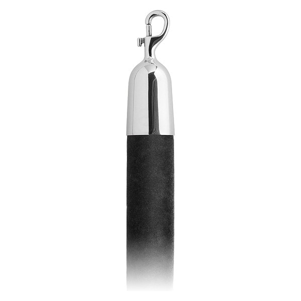 Lavi Industries Barrier Rope, Black, Velour, 6 ft. L - 40-930161/6BK