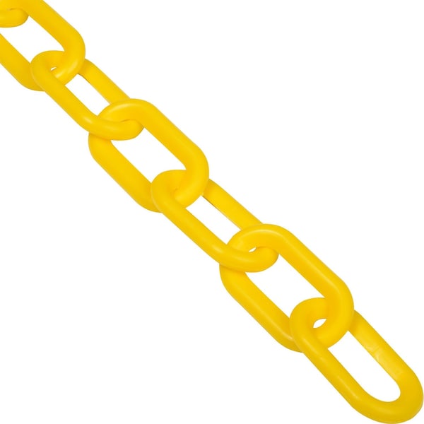 Global Industrial Plastic Chain Barrier, 2x50'L, Yellow - 954113YL