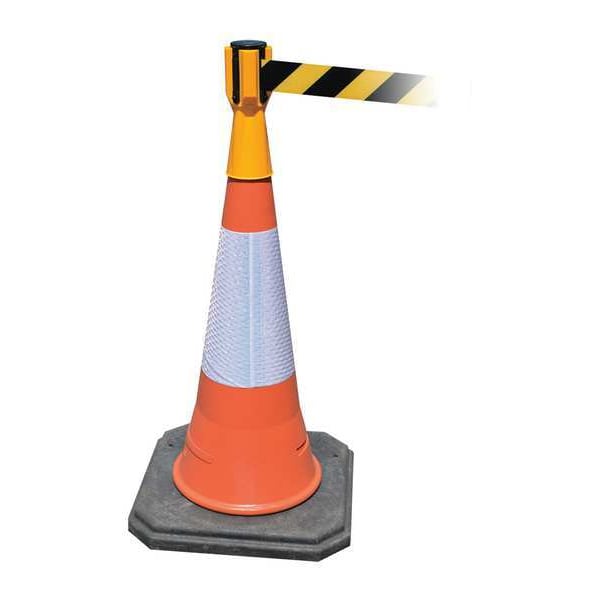 Tensabarrier Retractable Barrier Tape, Yellow, Blank - TC114-35-MAX-NO-D4X-C