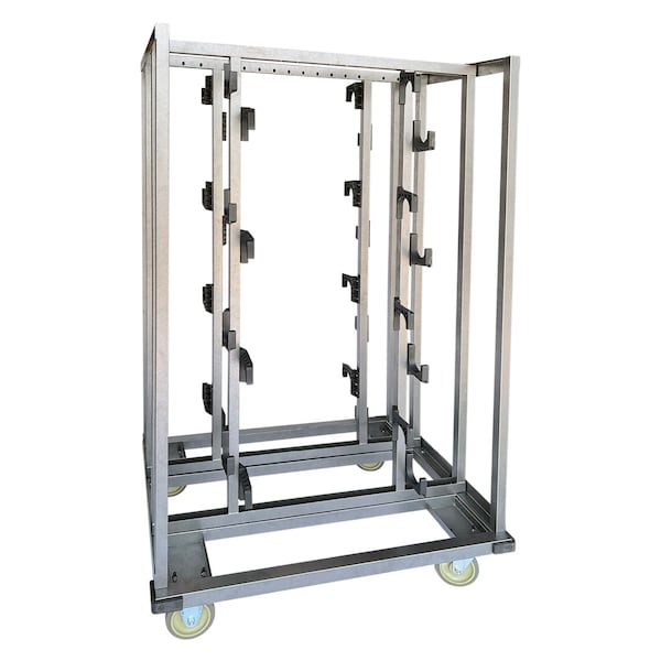 Us Weight Industrial Stanchion Cart, Holds 16 Stanchions - U2521