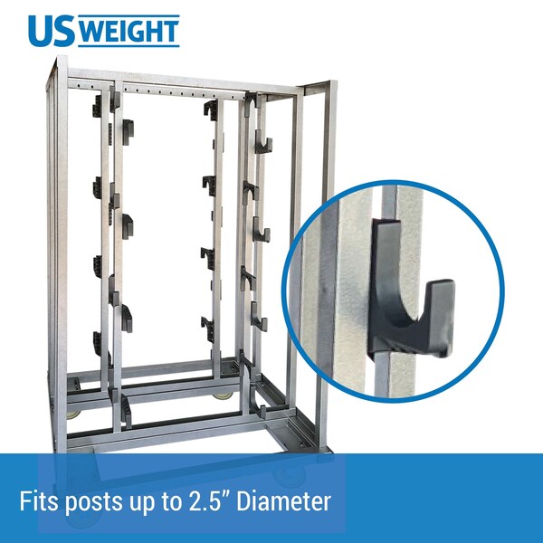 Us Weight Industrial Stanchion Cart, Holds 16 Stanchions - U2521