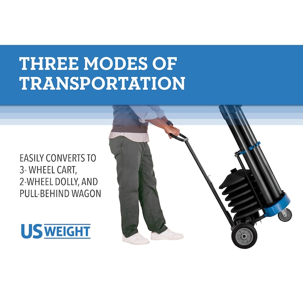 Us Weight Black Steel Rover Cart Kit, U2520BCYB6 - U2520BCYB6
