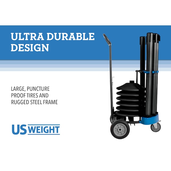 Us Weight Black Steel Rover Cart Kit, U2520BCYB6 - U2520BCYB6
