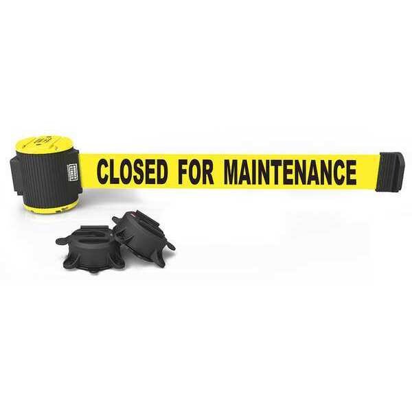 Banner Stakes Belt Barrier, 30 ft. L, Closed for Maint - MH5006