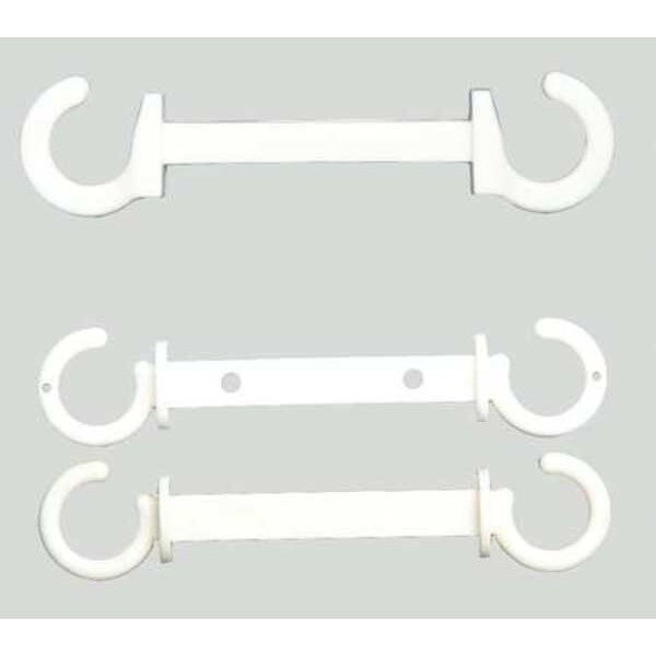 Zoro Select C-Hook for Plastic Chain Barrier, White, Not Applicable Length, Gloss - 98601-10