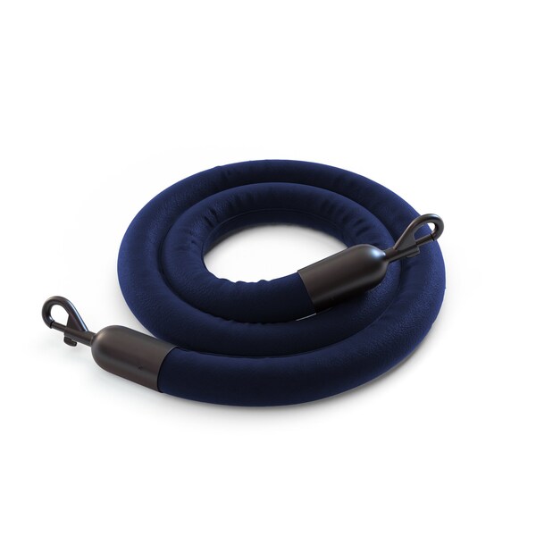 Montour Line Naugahyde Rope Dark Blue With Black Snap Ends 10ft.Cotton Core - PNR150-100-DB-SE-BK