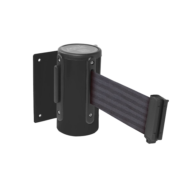 Queue Solutions WallMaster 300, Black, 10' Fluorescent Pink Belt - WM300B-FPK100