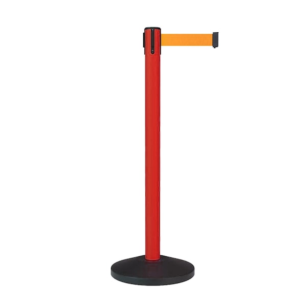 Montour Line Stanchion Belt Barrier Red Post 11ft. Fl. Orange Belt - ES400-RD-FOR-110