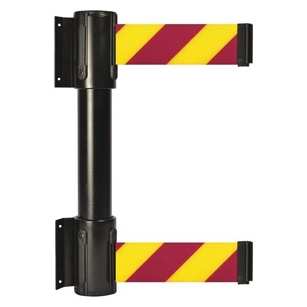 Tensabarrier Belt Barrier, Black, 13 ft Length, 16 1/2 in Post Height, No Legend - 896T2-33-MAX-D5X-C