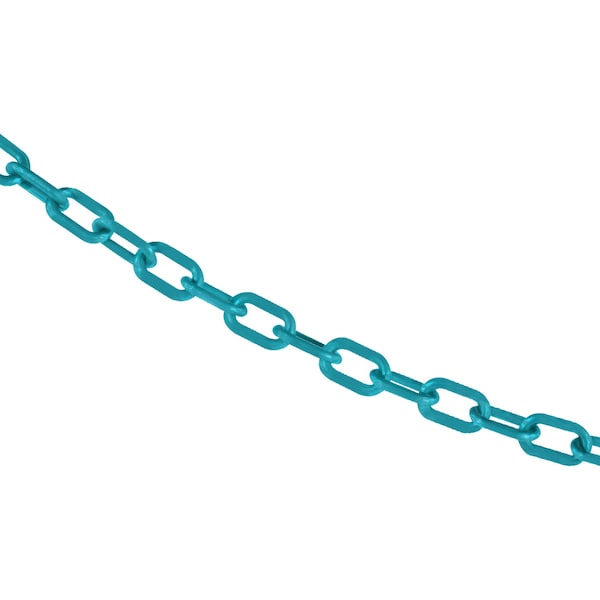 Mr. Chain 3/4" x 50' Turquoise Plastic Safety Chain - 00056-50