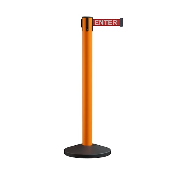 Montour Line Stanchion Belt Barrier Orange Post 16ft.R. Caution Belt - ES660-OR-CAURW-160