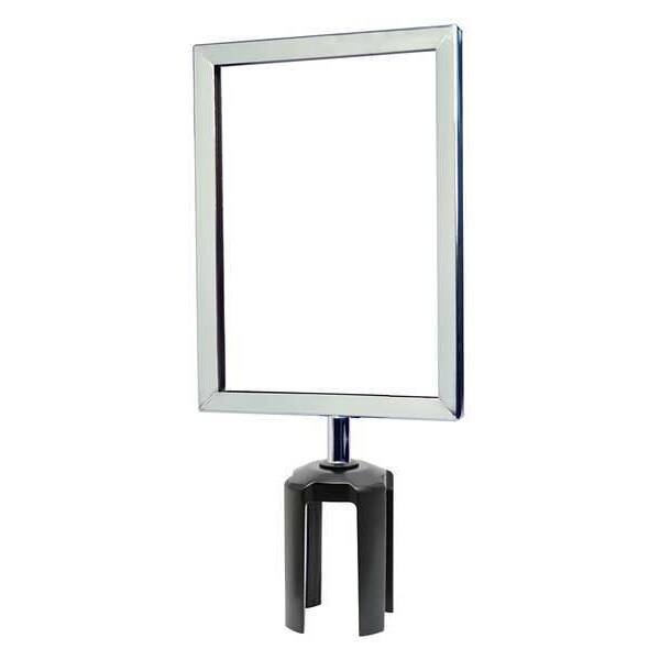 Tensabarrier Sign Frame, 11 x 7 In, Polished Chrome - FRAME-HDSC-1P-0711HD-V