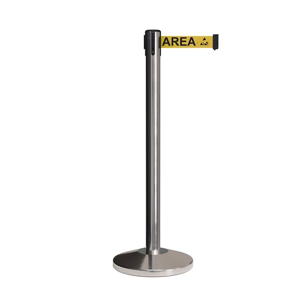 Montour Line Stanchion Belt Barrier Pol.Steel Post 13ft. Area Belt - ES400-PS-ESDPRYB-130