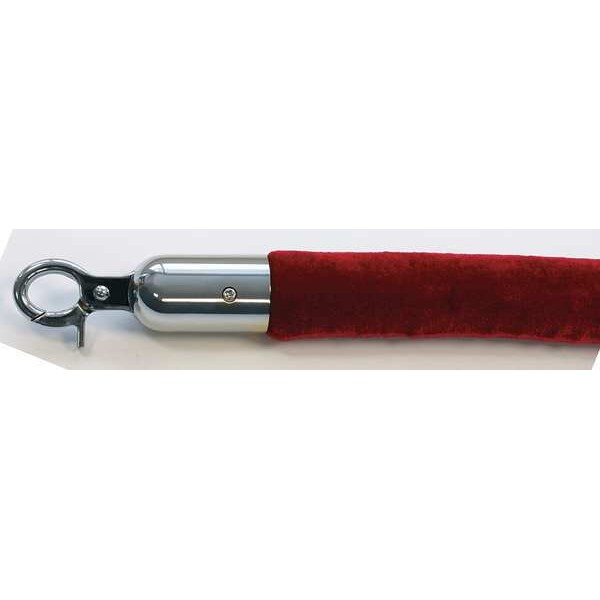 Queueway Barrier Rope, Velour, 6 ft L - QWAYROPE-21-6-1P