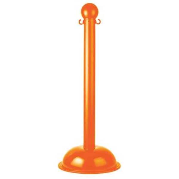 Zoro Select 3" Diameter Safety Orange Stanchion, 4 pk - 99912-4