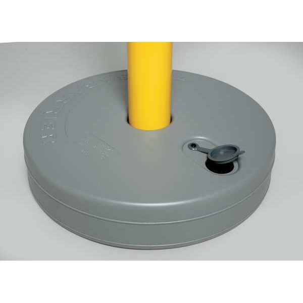 Tensabarrier Barrier Post with Belt, Yellow, 7 1/2 ft Length, 38 in Post Height, Caution Do Not Enter - 885-35-STD-NO-YAX-C