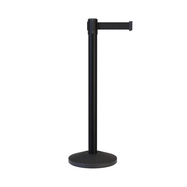Pittman Coated Belt Barrier, Black, 118.11 in Length, 33.46 in Post Height - 741502